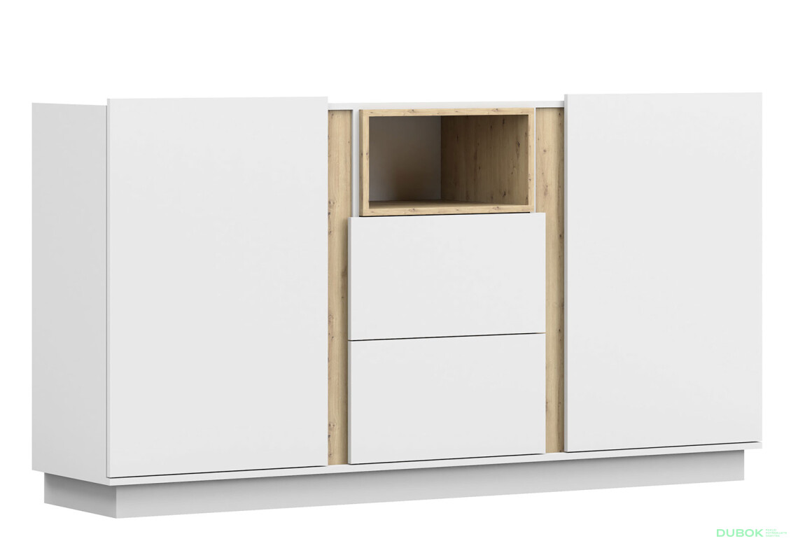 Fotografia 2 - Komoda 180 Grey biela, artisan / biela Idczak meble