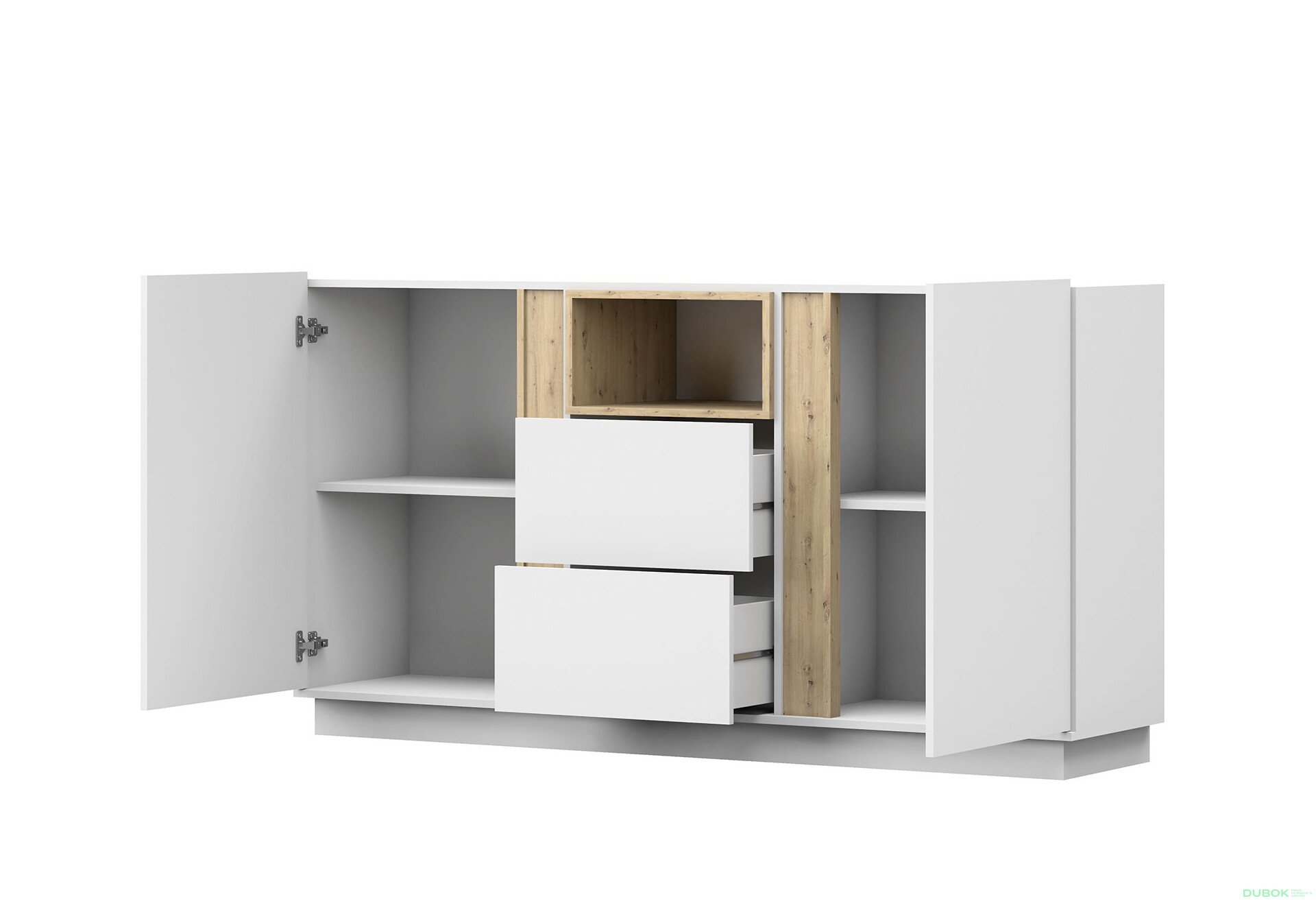 Fotografia 3 - Komoda 180 Grey biela, artisan / biela Idczak meble