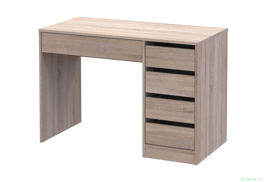 Písací stôl s pravou montážou Profi 110 cm dub sonoma