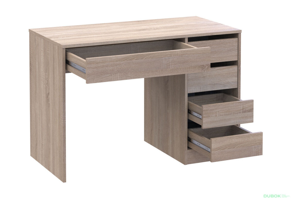 Písací stôl s pravou montážou Profi 110 cm dub sonoma - Fotografia 5 Fotografia 5 - Písací stôl s pravou montážou Profi 110 cm dub sonoma
