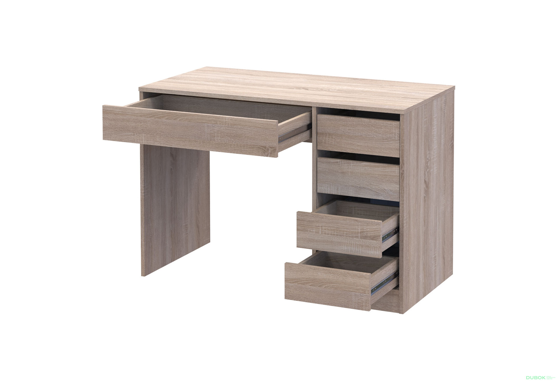 Písací stôl s pravou montážou Profi 110 cm dub sonoma - Fotografia 6 Fotografia 6 - Písací stôl s pravou montážou Profi 110 cm dub sonoma
