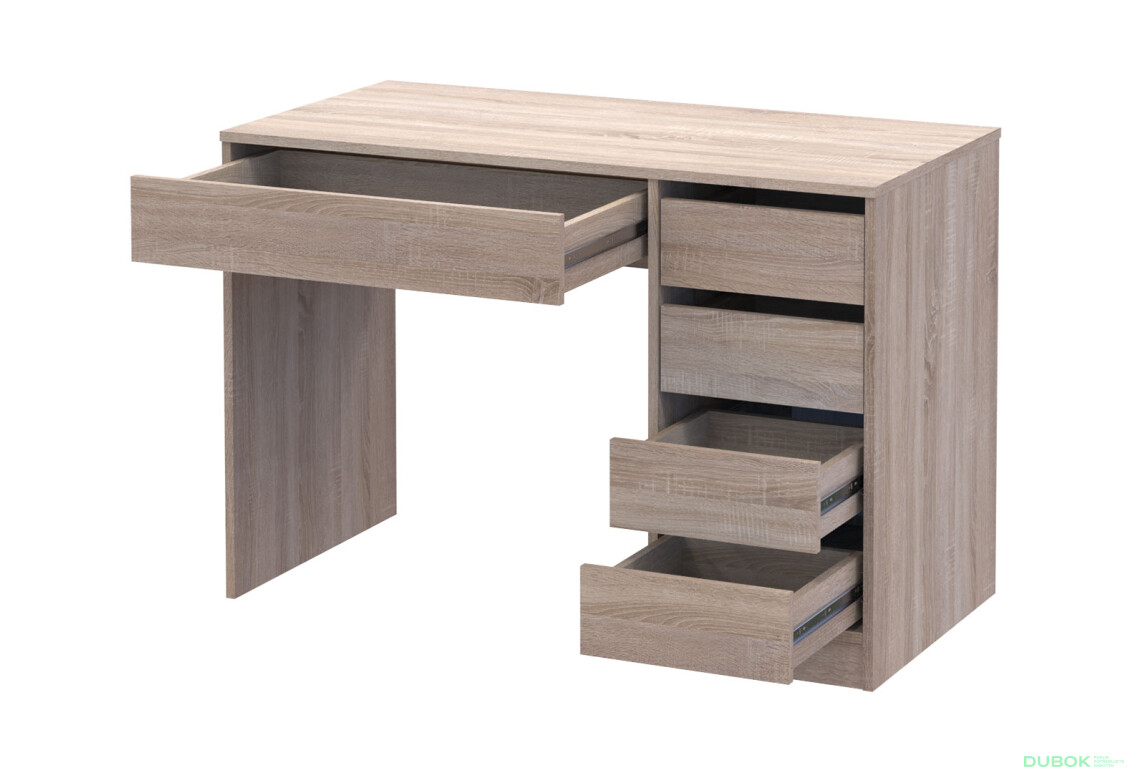 Písací stôl s pravou montážou Profi 110 cm dub sonoma - Fotografia 6 Fotografia 6 - Písací stôl s pravou montážou Profi 110 cm dub sonoma