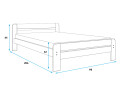 Posteľ Dallas biele 90x200 cm s roštom, matracom - Fotografia 3 Fotografia 3 - Posteľ Dallas biele 90x200 cm s roštom, matracom