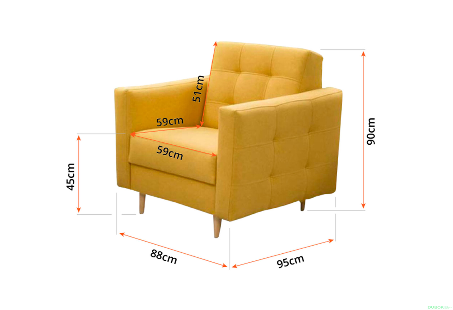 Fotografia 3 - Kreslo Godivo D Norn 65