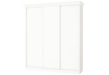 Skriňa Rim-Veneziano 3D 2,3 m biela s rímsou, fasádami DTD