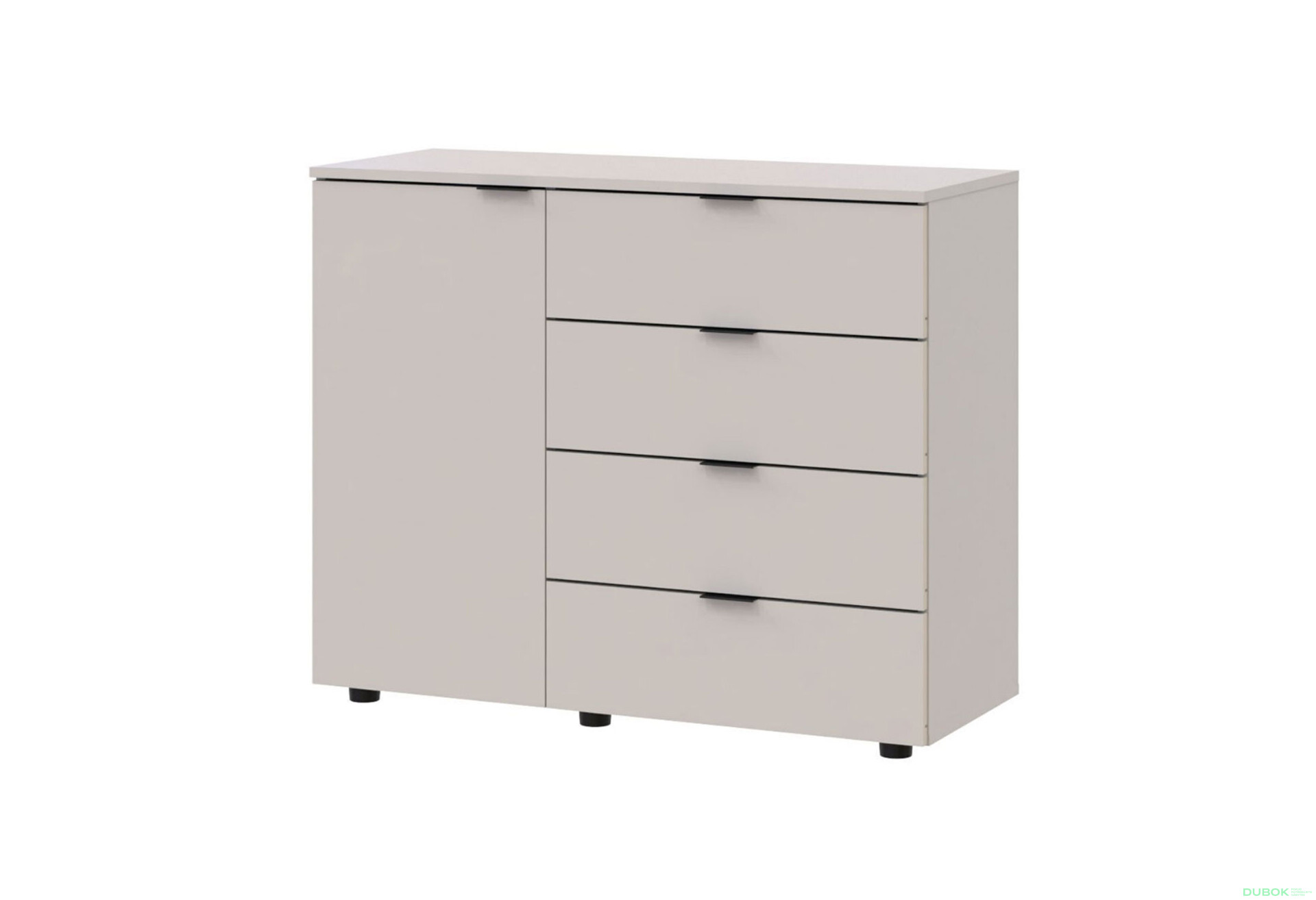Fotografia 1 - Komoda s dvierkami a 4 zásuvkami GC1 100 cm Kašmír Gelar