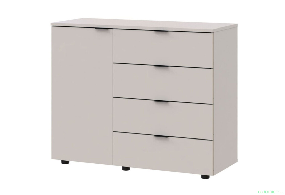 Komoda s dvierkami a 4 zásuvkami GC1 100 cm Kašmír Gelar - Fotografia 1 Fotografia 1 - Komoda s dvierkami a 4 zásuvkami GC1 100 cm Kašmír Gelar