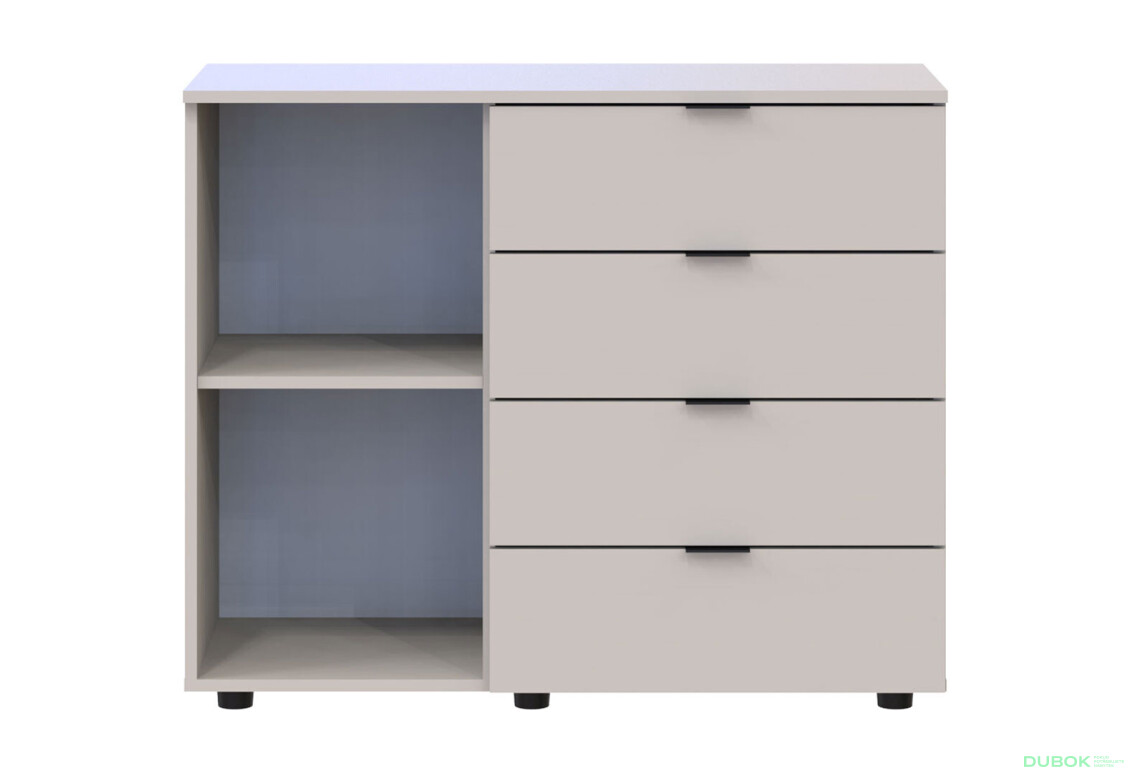 Fotografia 3 - Komoda s dvierkami a 4 zásuvkami GC1 100 cm Kašmír Gelar