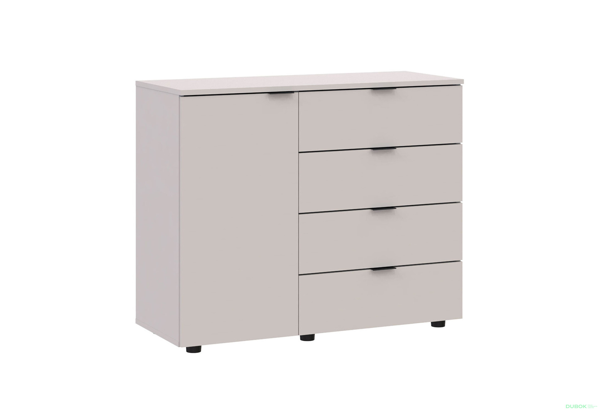 Fotografia 4 - Komoda s dvierkami a 4 zásuvkami GC1 100 cm Kašmír Gelar