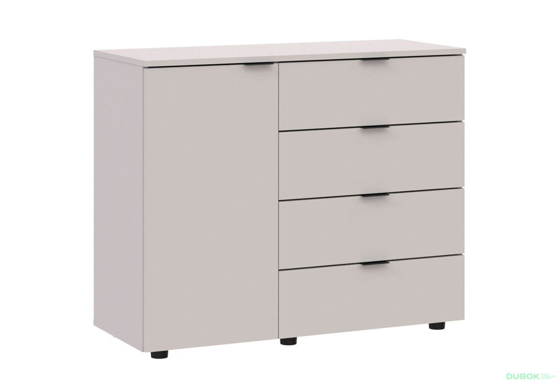 Fotografia 4 - Komoda s dvierkami a 4 zásuvkami GC1 100 cm Kašmír Gelar