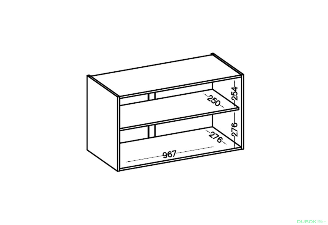 Fotografia 4 - Skrinka H 100 ZPW Maria Biely laminát Storaz-Lempert