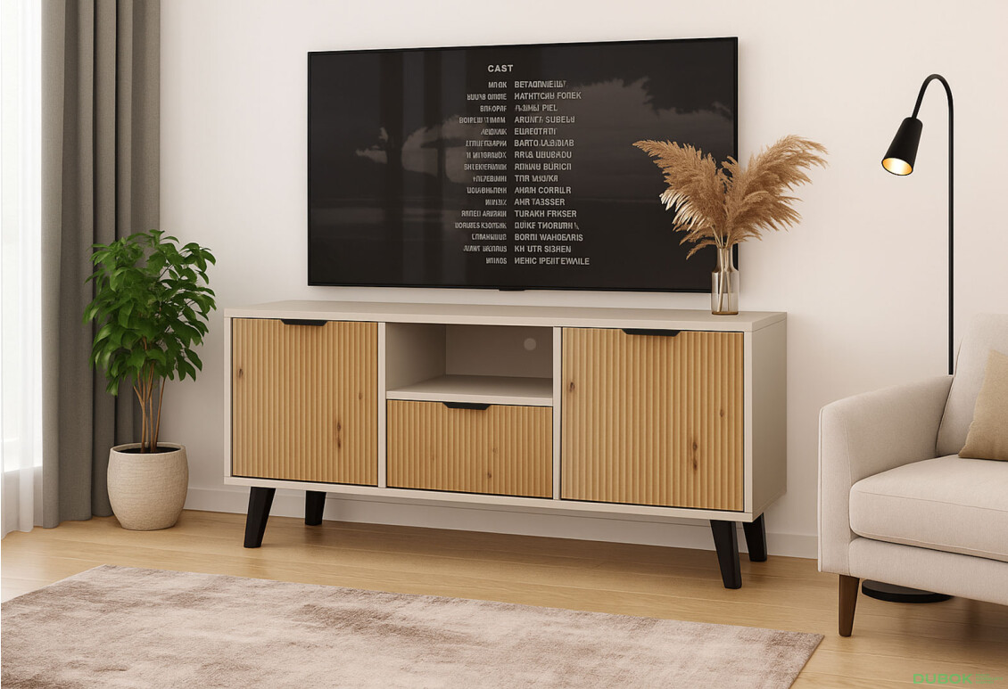 Fotografia 3 - TV stolík Borg Duo 2D1S kašmír / dub artisan