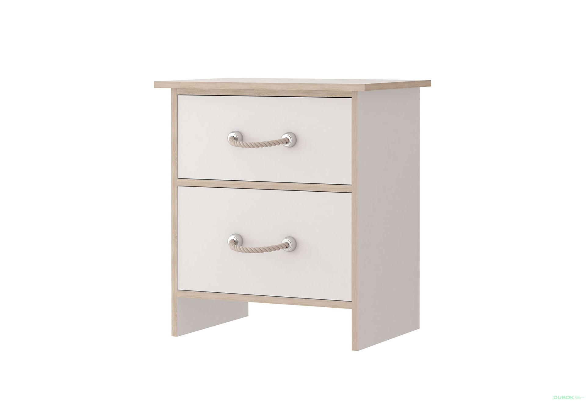 Fotografia 1 - Nočný stolík biely, vložky sonoma Kosmo Idczak meble