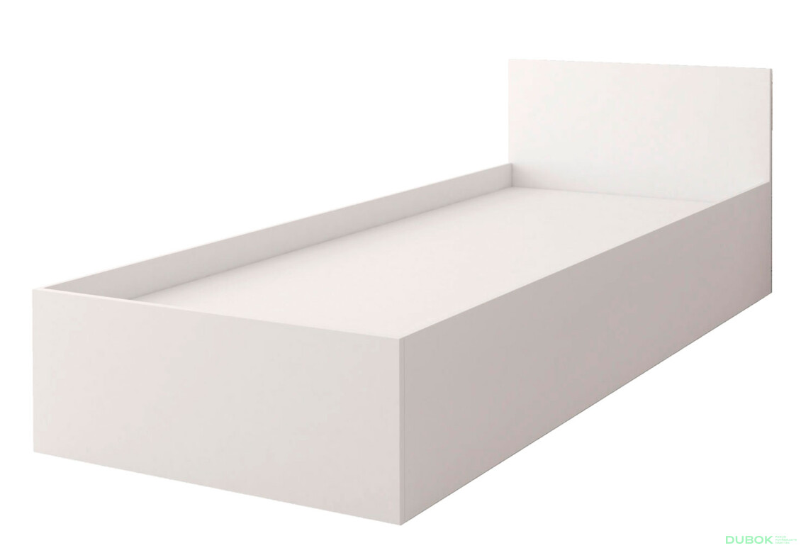 Fotografia 2 - Posteľ 90x200 s roštom, úložným priestorom Šmyk biela Idczak meble