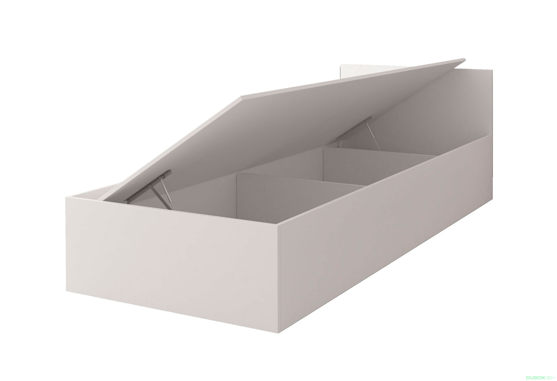 Fotografia 3 - Posteľ 90x200 s roštom, úložným priestorom Šmyk biela Idczak meble