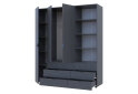Fotografia 2 - Skriňa 3D s regálom s zásuvkami Gelar 176.2 cm grafit