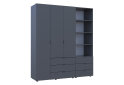Fotografia 4 - Skriňa 3D s regálom s zásuvkami Gelar 176.2 cm grafit