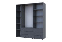 Fotografia 6 - Skriňa 3D s regálom s zásuvkami Gelar 176.2 cm grafit