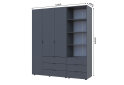 Fotografia 7 - Skriňa 3D s regálom s zásuvkami Gelar 176.2 cm grafit
