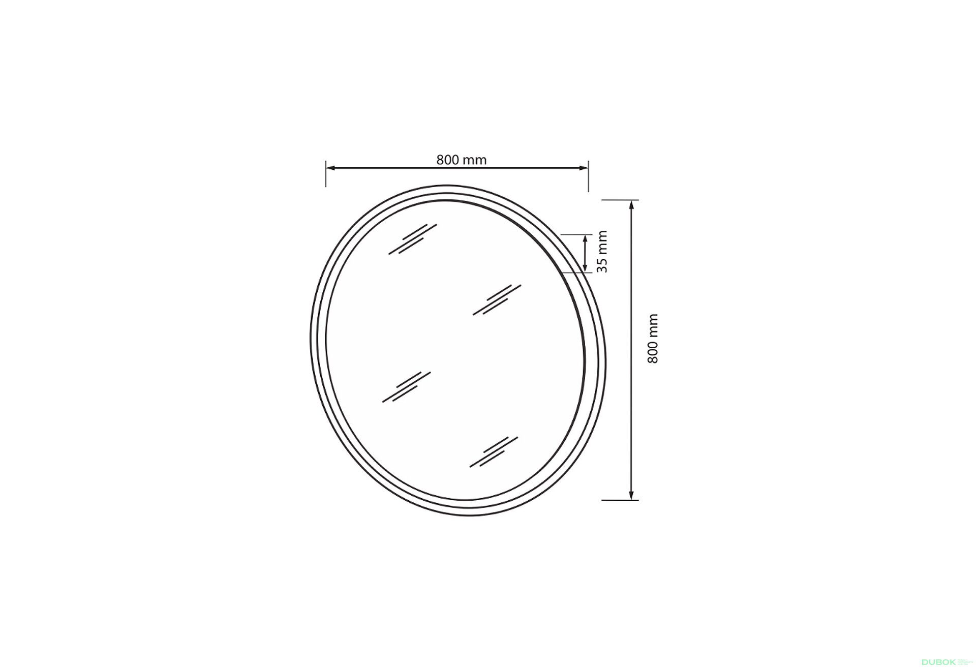 Fotografia 3 - Zrkadlo 80х80 kašmírový lesk Lori