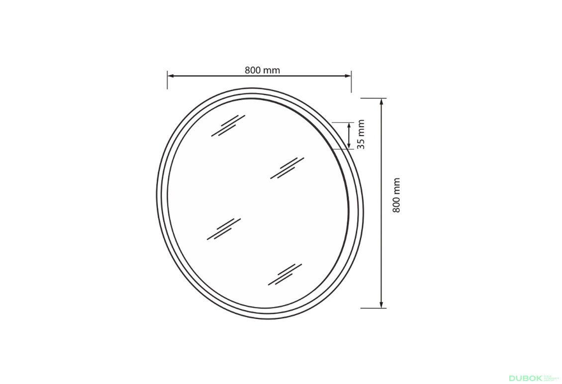 Fotografia 3 - Zrkadlo 80х80 kašmírový lesk Lori