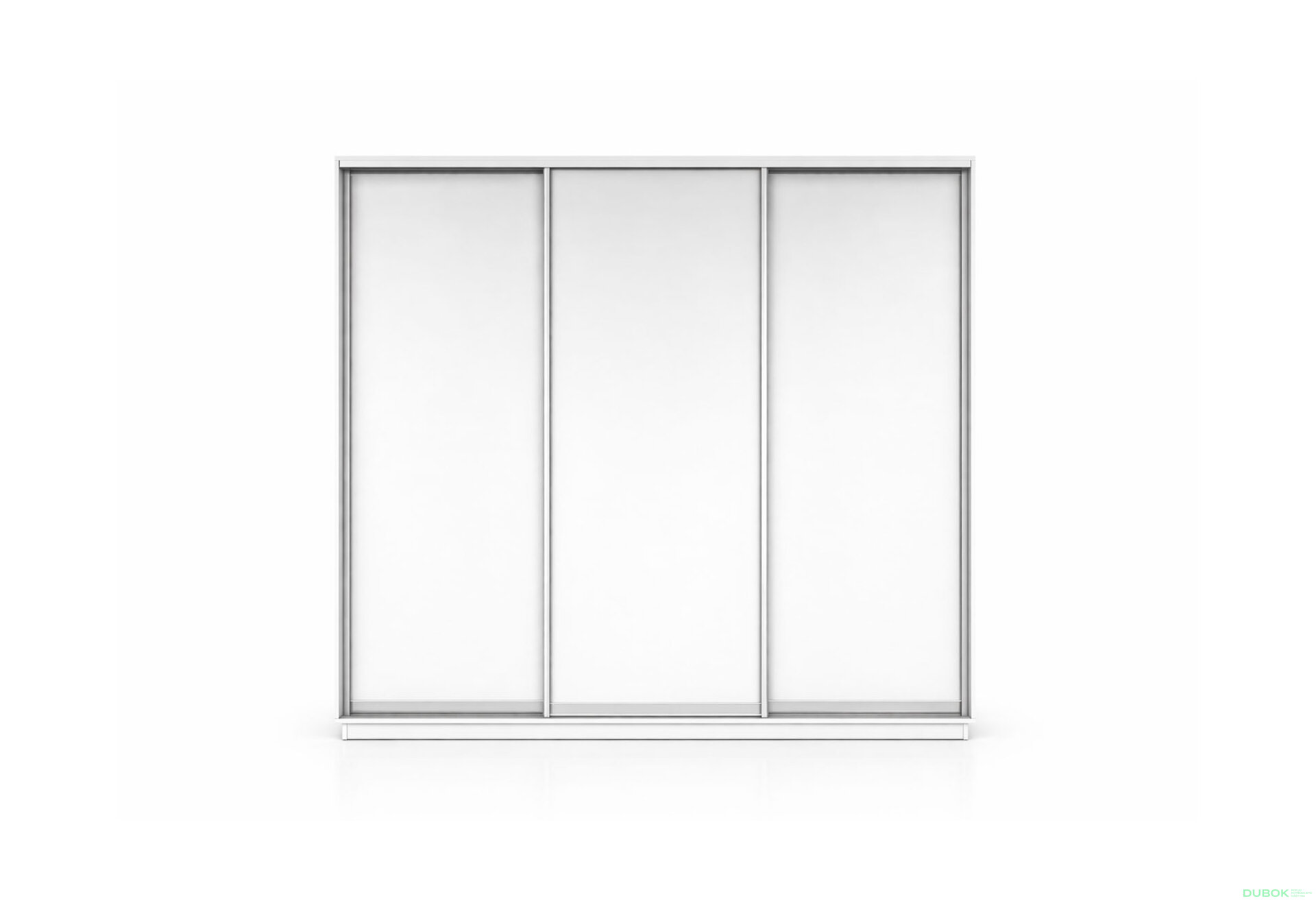 Fotografia 4 - Skriňa s posuvnými dverami 2200x2500x600 3DTD nymphaea alba, profil strieborný