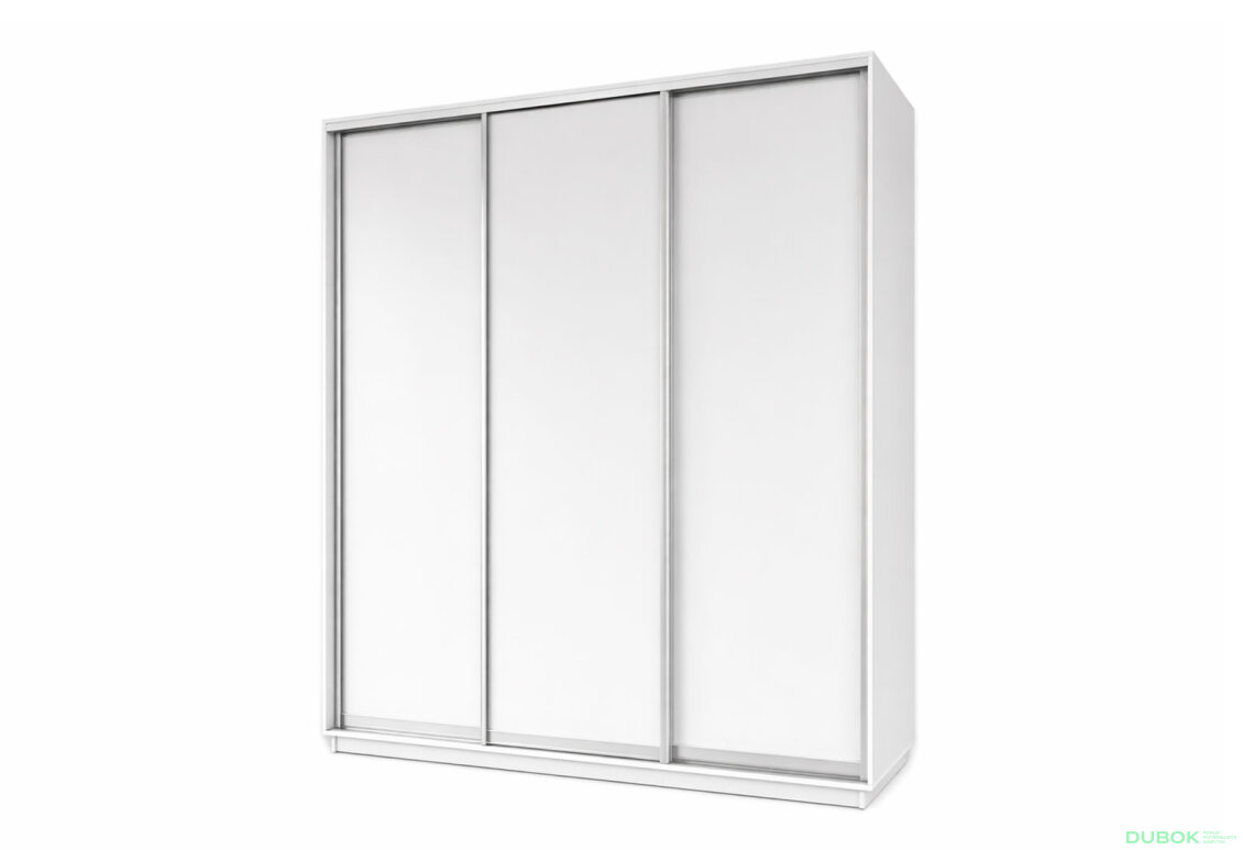 Skriňa s posuvnými dverami 2200x2500x600 3DTD nymphaea alba, profil strieborný