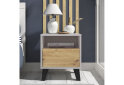 Fotografia 2 - Nočný stolík Borg 1s kašmír / dub artisan