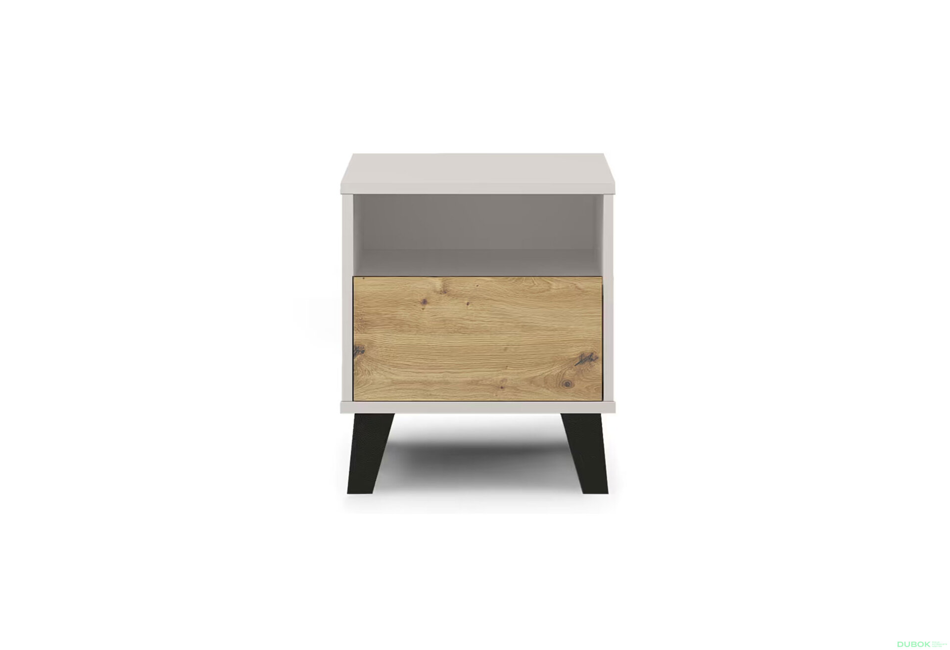 Fotografia 1 - Nočný stolík Borg 1s kašmír / dub artisan