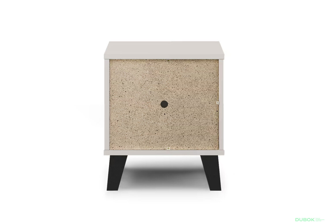 Fotografia 6 - Nočný stolík Borg 1s kašmír / dub artisan