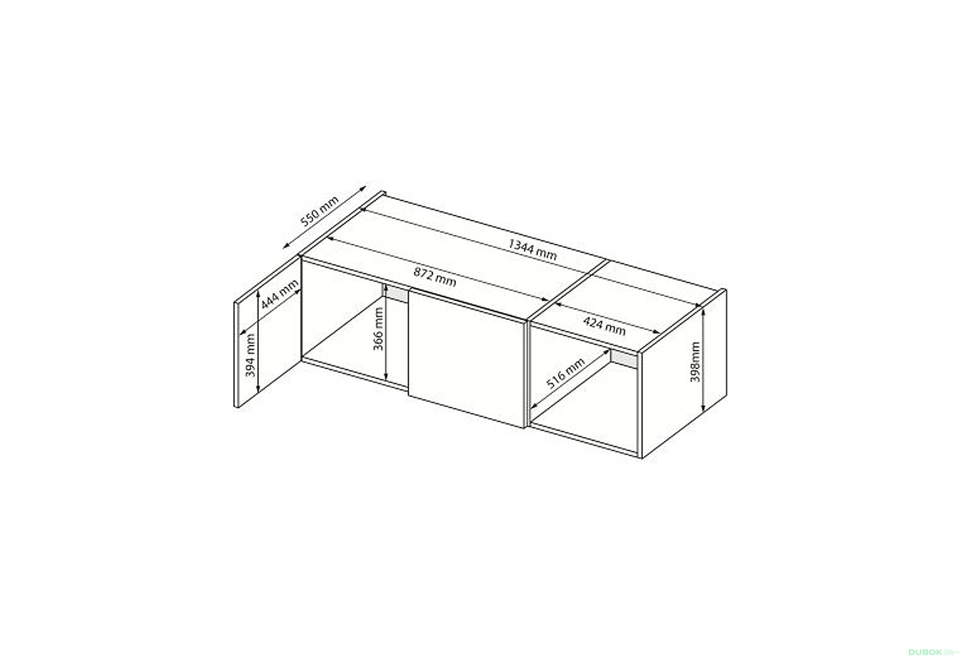Fotografia 5 - Nadstavec 3D biely lesk Mila