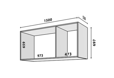 Fotografia Modul №32 A-1500x697 DTD 18 mm dub appalache