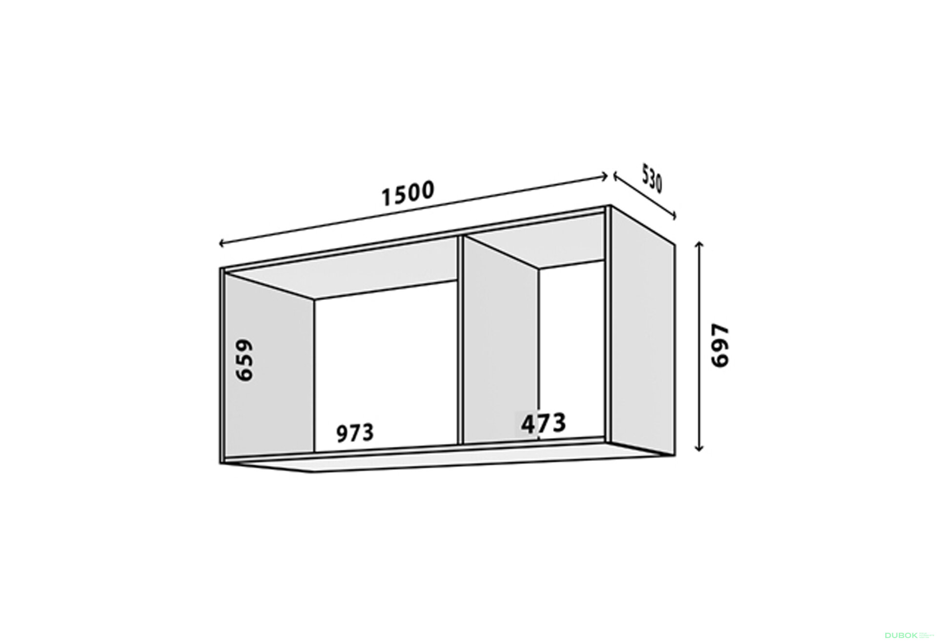 Fotografia 2 - Modul №32 A-1500x697 DTD 18 mm dub appalache