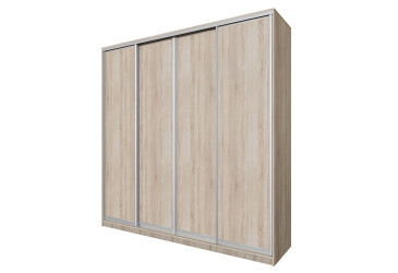 Skriňa 4D 2400x600x2400, 4 DTD, Svetlý dub sonoma AL