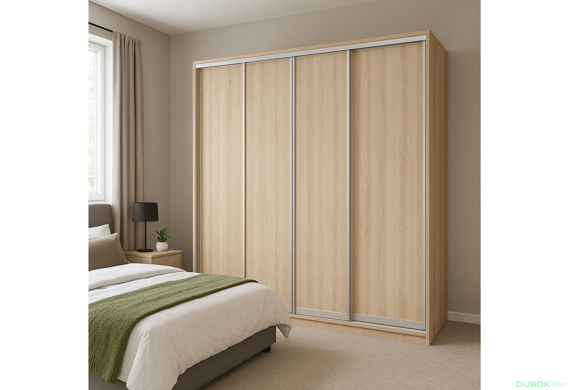 Fotografia 4 - Skriňa 4D 2400x600x2400, 4 DTD, Svetlý dub sonoma AL