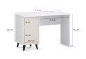 Fotografia 7 - Písací stôl Borg 1d1s/120 biely / kašmír