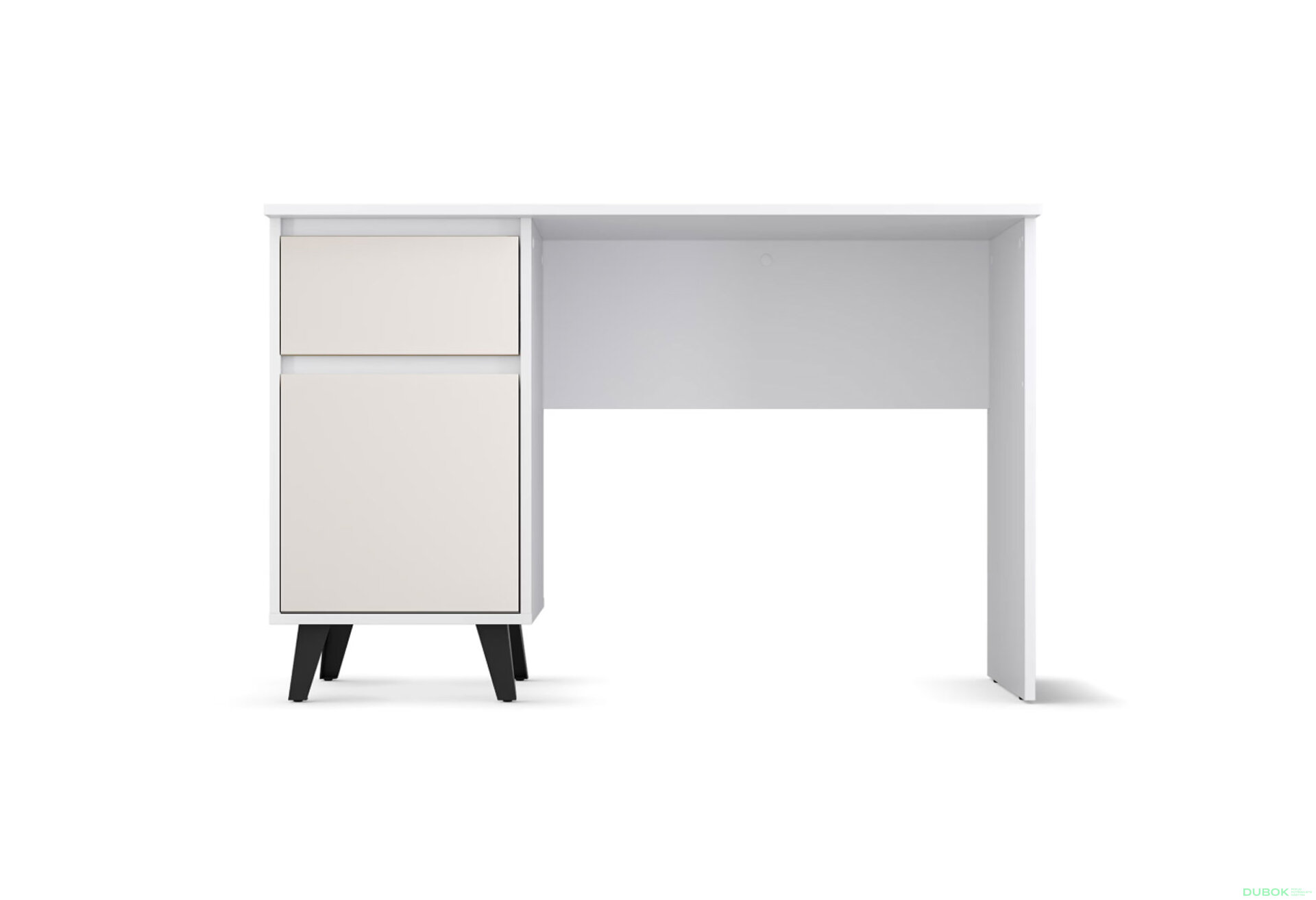 Fotografia 3 - Písací stôl Borg 1d1s/120 biely / kašmír