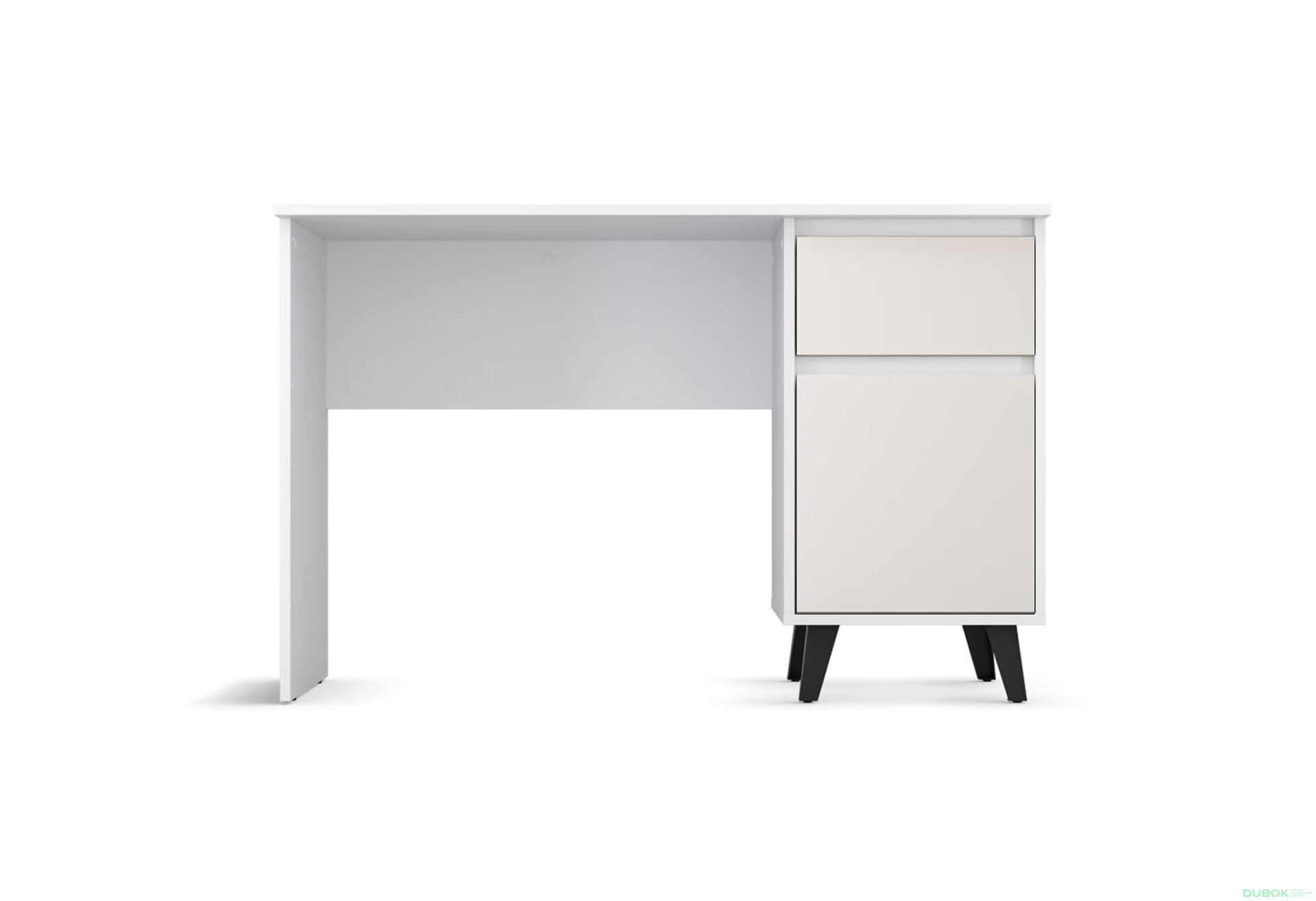 Fotografia 2 - Písací stôl Borg 1d1s/120 biely / kašmír