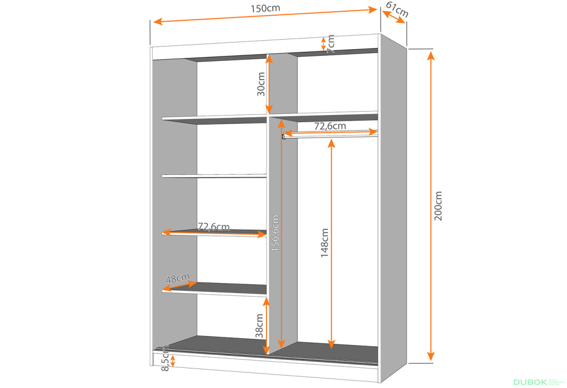 Fotografia 4 - Skriňa Vista 01 dub sonoma / biely