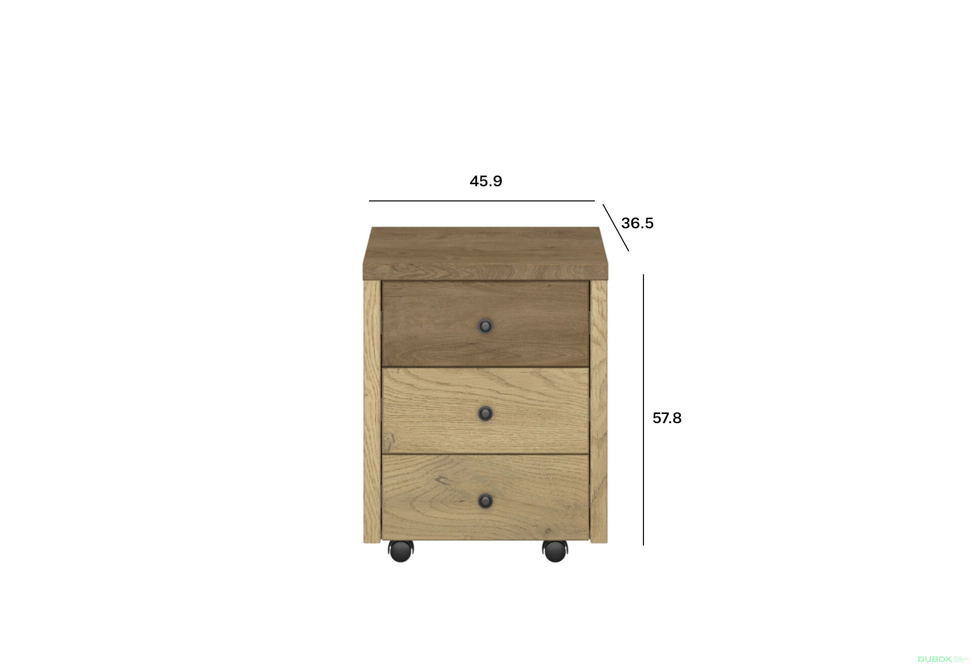 Fotografia 4 - Šuplíky do skrine 3s dub cremona / dub lefkas Denzel