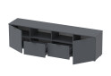Fotografia 2 - TV stolík s dvierkami a zásuvkami Ron 4 180 cm Grafit