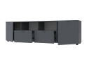 TV stolík s dvierkami a zásuvkami Ron 4 180 cm Grafit - Fotografia 2 Fotografia 2 - TV stolík s dvierkami a zásuvkami Ron 4 180 cm Grafit