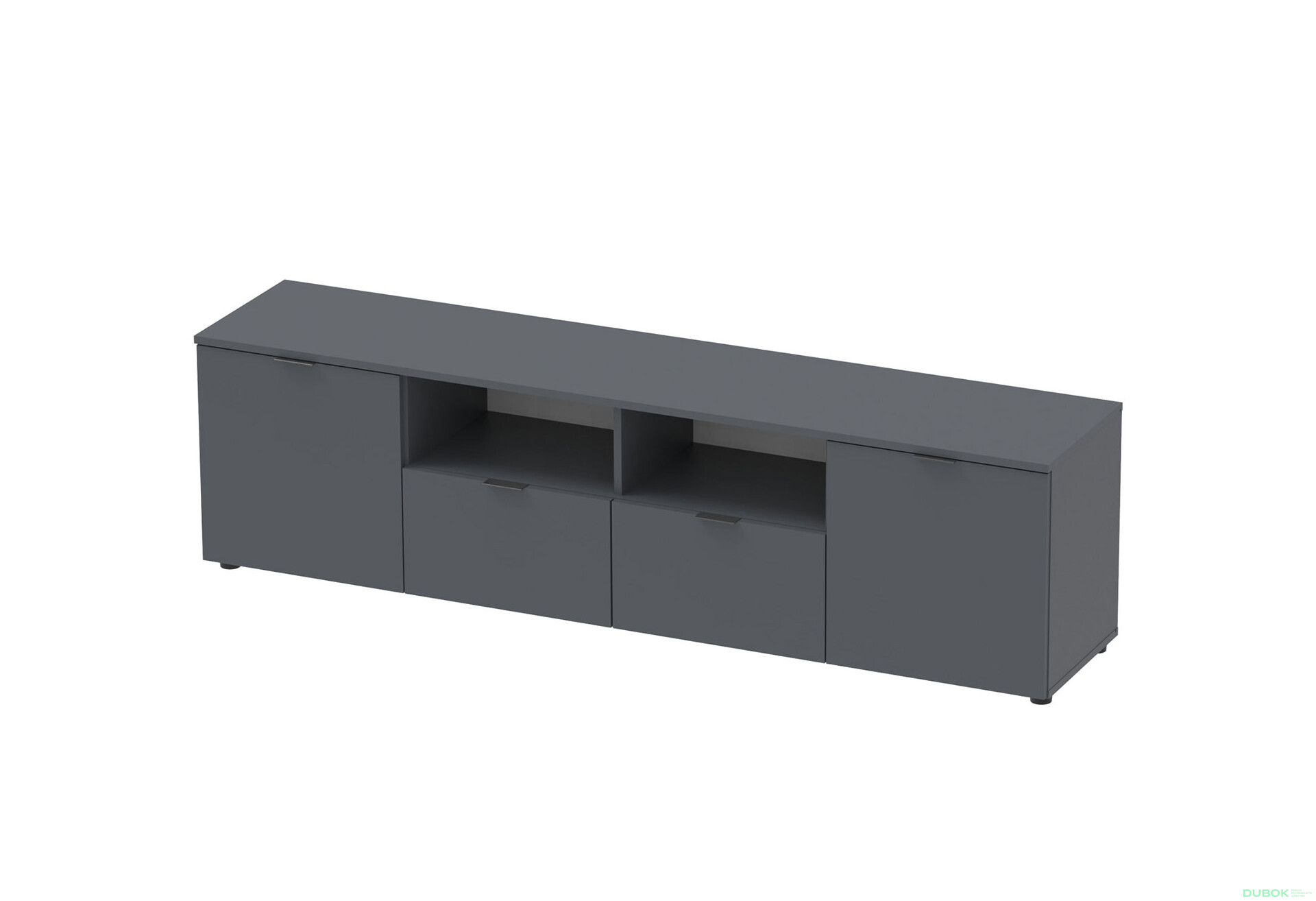 Fotografia 4 - TV stolík s dvierkami a zásuvkami Ron 4 180 cm Grafit
