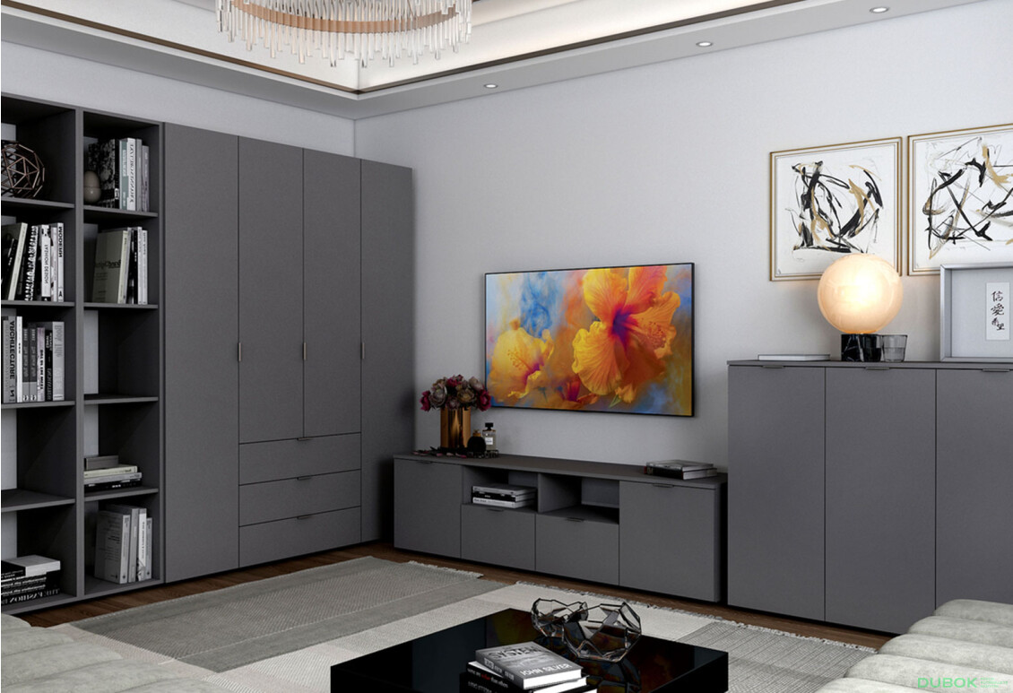 Fotografia 5 - TV stolík s dvierkami a zásuvkami Ron 4 180 cm Grafit