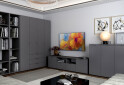 Fotografia 5 - TV stolík s dvierkami a zásuvkami Ron 4 180 cm Grafit