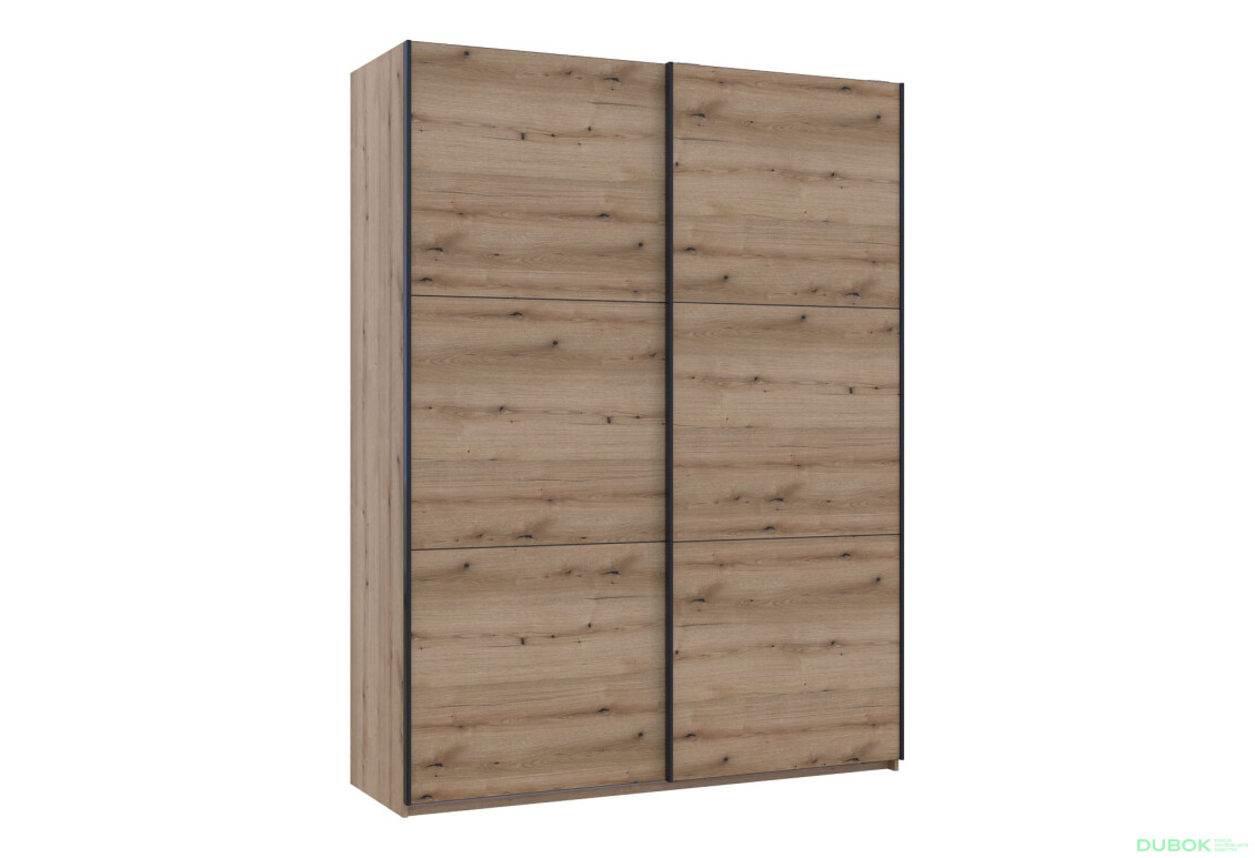 Skriňa s posuvnými dverami G-Caiser Dub Evok 2-dverová, DTD, 180 cm, dub evoke - Fotografia 3 Fotografia 3 - Skriňa s posuvnými dverami G-Caiser Dub Evok 2-dverová, DTD, 180 cm, dub evoke