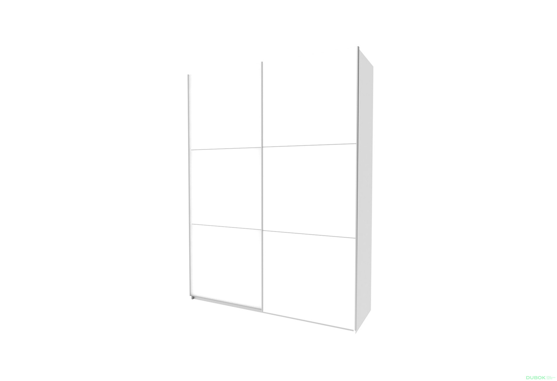 Fotografia 1 - Skriňa s posuvnými dverami G-Caiser, 2-dverová, DTD, 180 cm, biela