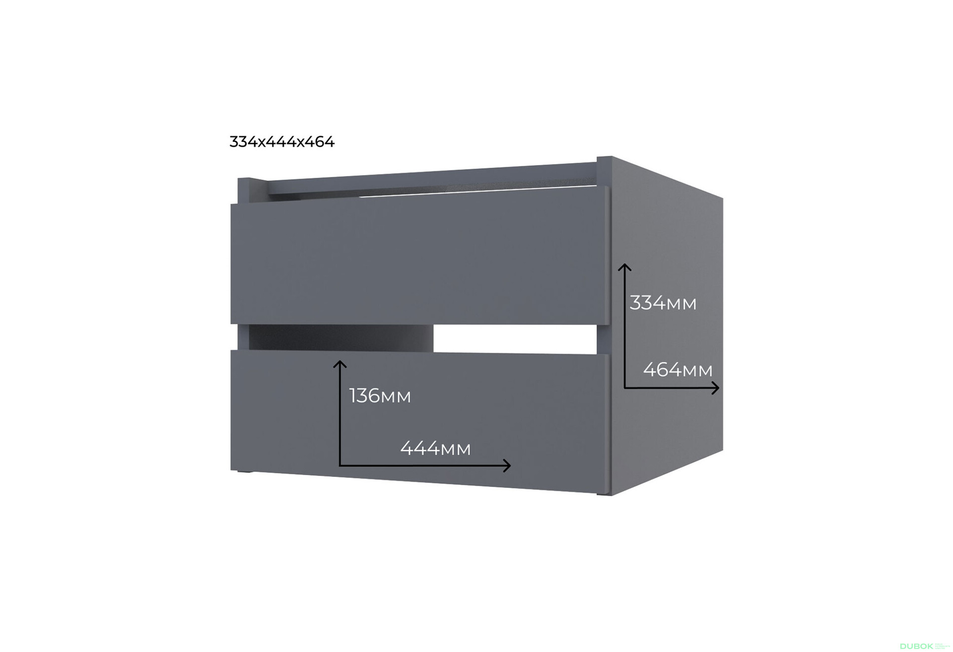 Zásuvka pre skriňu Doros Antracit 44,8x42x33,6 G-Caiser - Fotografia 3 Fotografia 3 - Zásuvka pre skriňu Doros Antracit 44,8x42x33,6 G-Caiser