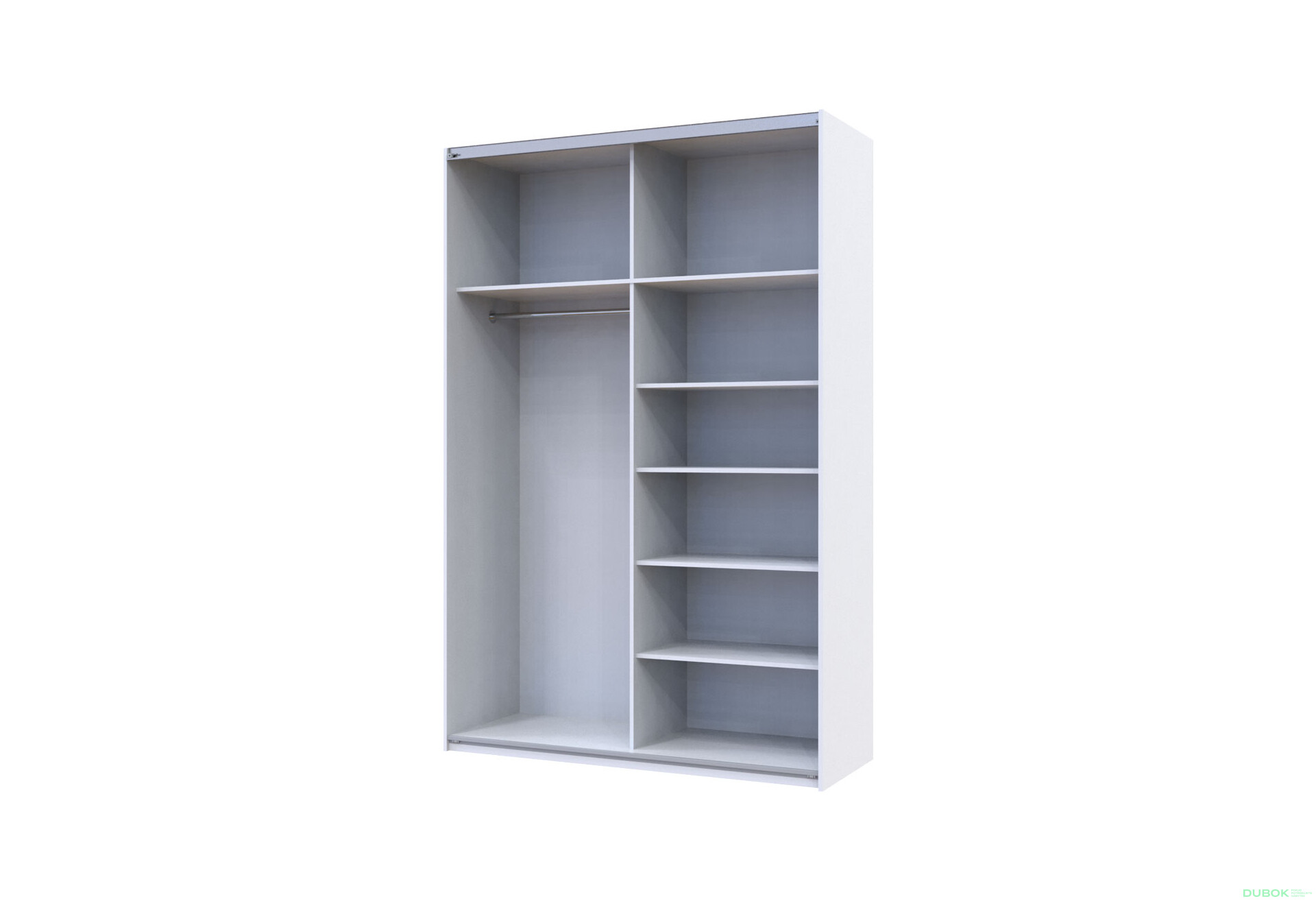Skriňa s posuvnými dverami Biela Grafit 2 DTD / 3 časti 160x60x240 G-Caiser - Fotografia 4 Fotografia 4 - Skriňa s posuvnými dverami Biela Grafit 2 DTD / 3 časti 160x60x240 G-Caiser