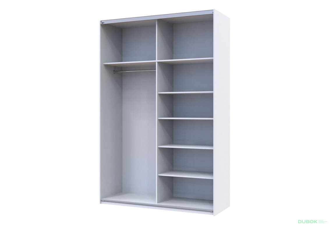 Skriňa s posuvnými dverami Biela Grafit 2 DTD / 3 časti 160x60x240 G-Caiser - Fotografia 4 Fotografia 4 - Skriňa s posuvnými dverami Biela Grafit 2 DTD / 3 časti 160x60x240 G-Caiser